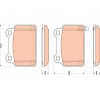 Placute frana Mitsubishi Lancer 8 (Cy A, EVO X - FQ330 (CZ4A), EVO X - FQ360 (CZ4A), EVO X (CZ4A), punte spate, cu indicator uzura acustic, TRW