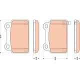 Placute frana Mitsubishi Lancer 8 (Cy A, EVO X - FQ330 (CZ4A), EVO X - FQ360 (CZ4A), EVO X (CZ4A), punte spate, cu indicator uzura acustic, TRW
