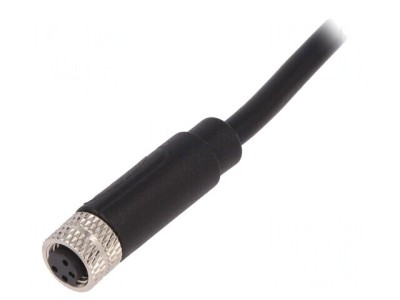 Conector M8 4PIN Drept cu Cablu și Mufă 3A IP67 foto