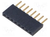 Conector SAMTEC şiruri pini mamă 8 PIN 2,54mm aurit THT soclu drept