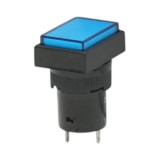 Indicator LED albastru 24V &Oslash;16 mm patrat pentru semnalizare industriala