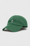 Kangol sapca culoarea verde, neted