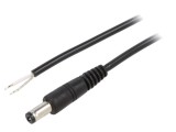 Cablu Electric 1x0,5mm&sup2; cu Mufă DC 5,5/1,7 Negru 1,5m