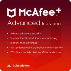 Licenta 2024 pentru McAfee+ AdvANced Individual - 1-AN / Nelimitate Dispozitive - Europe/UK foto