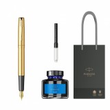 Set Stilou Parker Frontier placat cu aur