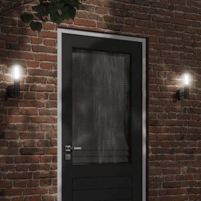 vidaXL Corpuri de iluminat exterior de perete 2 buc argintiu oțel inox 4006241 foto