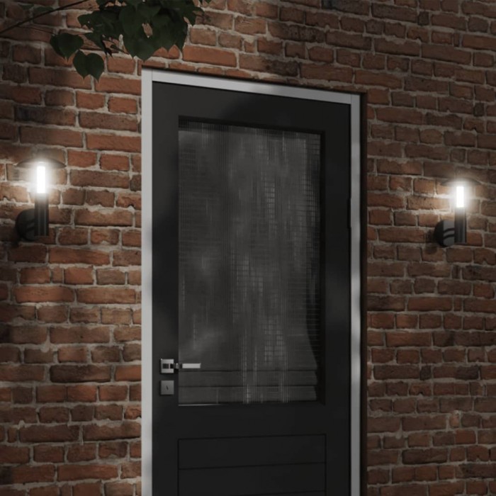 vidaXL Corpuri de iluminat exterior de perete 2 buc argintiu oțel inox 4006241