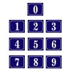 Set Autocolante Numerice 0-9, 11x9 cm, PVC, Indicatoare Semnalizare, Albastru/Alb - Numere Autoadezive, Etichetare, Organizare