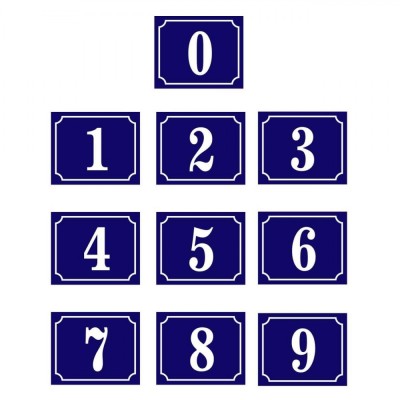 Set Indicatoare Autocolante, Numere 0-9, Dimensiuni 11x9 cm, Material PVC foto