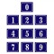 Set Indicatoare Autocolante, Numere 0-9, Dimensiuni 11x9 cm, Material PVC