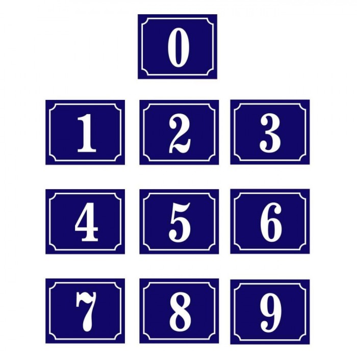 Set Indicatoare Autocolante, Numere 0-9, Dimensiuni 11x9 cm, Material PVC