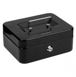 Cutie Metalica Depozitare Bani, 20x16x9cm, Compartimente Interne, Negru, Oem