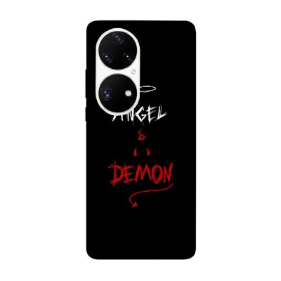 Husa compatibila cu Huawei P50 model Angel&amp;amp;amp;Demon, Silicon, TPU, Viceversa foto