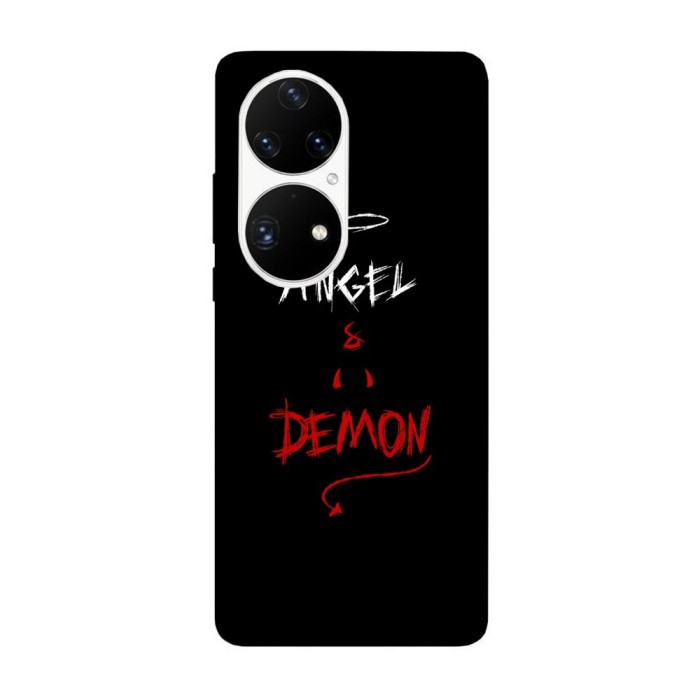 Husa compatibila cu Huawei P50 model Angel&amp;amp;Demon, Silicon, TPU, Viceversa