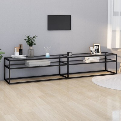 Gossi comoda tv, transparent, 220x40x40,5 cm, sticla securizata foto