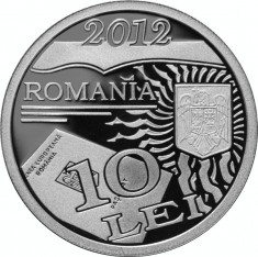 Moneda argint Centenarul primei legi moderne a pasapoartelor romanesti foto