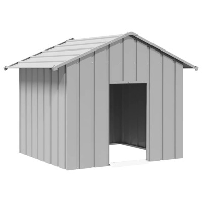 Casă pentru c&amp;acirc;ini cu acoperiș 131x101x102 cm oțel galvanizat foto