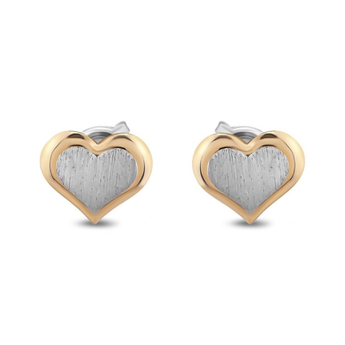 Cercei din aur de 14k, model inimă, simbol al iubirii și eleganței