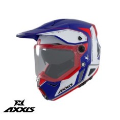 Casca adventure/touring/off road pentru scuter - motocicleta Axxis model Wolf DS Roadrunner C7 albastru mat &ndash; tip viziera: MT-V-20 XS (53/54cm)