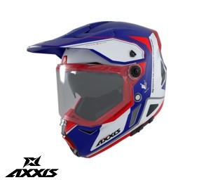 Casca adventure/touring/off road pentru scuter - motocicleta Axxis model Wolf DS Roadrunner C7 albastru mat &amp;ndash; tip viziera: MT-V-20 XS (53/54cm) foto