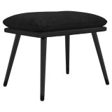 Cumpara ieftin Taburet, negru, 45x29,5x35 cm, textil &amp; piele ecologica