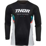 Tricou cross/atv Thor Pulse React, negru/alb, marime XL