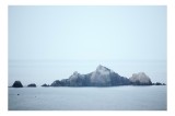 Tablou Canvas, "Misterul st&acirc;ncilor solitare &icirc;n zare", Calm, Tranquil, Ocean, Rocks, Isolated, Serene, Peaceful, 39 x 26 cm, CMCLASS