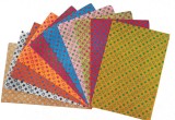 Hartie gumata cu stelute pentru activitati crafts, A4,2mm,10 coli set