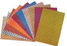 Hartie gumata cu stelute pentru activitati crafts, A4,2mm,10 coli set