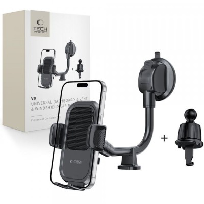 Suport Auto Tech-Protect V8 2in1, Universal, Negru foto