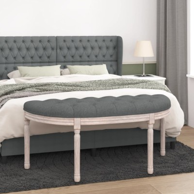 vidaXL Bancă, gri &amp;icirc;nchis, 110,5x45x49 cm, material textil 344416 foto