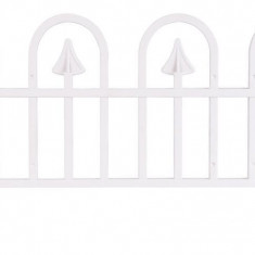 Fence Gardens F709, 61x32 cm, plastic, alb, mini gard decorativ, pachet. 4 buc