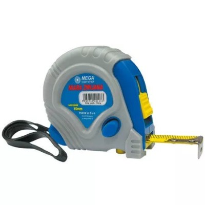 Ruleta cauciucata cu 3 blocaje 7.5m 25mm MEGA foto