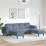 VidaXL Sofa din material textil cu pernă albastru Țesătură de catifea 3335134