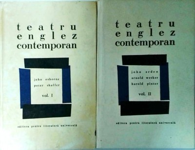 Teatru englez contemporan, 2 volume. Volumul 1: John Osborne, Peter Shaffer. foto
