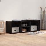 vidaXL Bancă de depozitare tapițată Stejar negru 102 x 35 x 35 cm