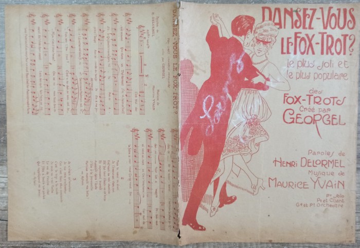 Dansez-vous le fox-trot?// partitura