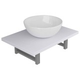 Cumpara ieftin Set mobilier de baie, 2 piese, alb, ceramica