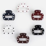 Clame de păr lucioase, dreptunghiulare, cu buline, 6 buc, 3 cm, multicolor, CMCLASS