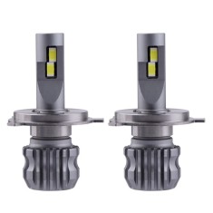 Set 2 LED-Uri Auto Techstar&reg; D20, H4, 60W, 8000 Lumeni, 6000K, 12-24V, Unghi Fascicul 360&deg;, CSP 3570, Canbus, Radiator Aluminiu, Racire Cooling Tech,