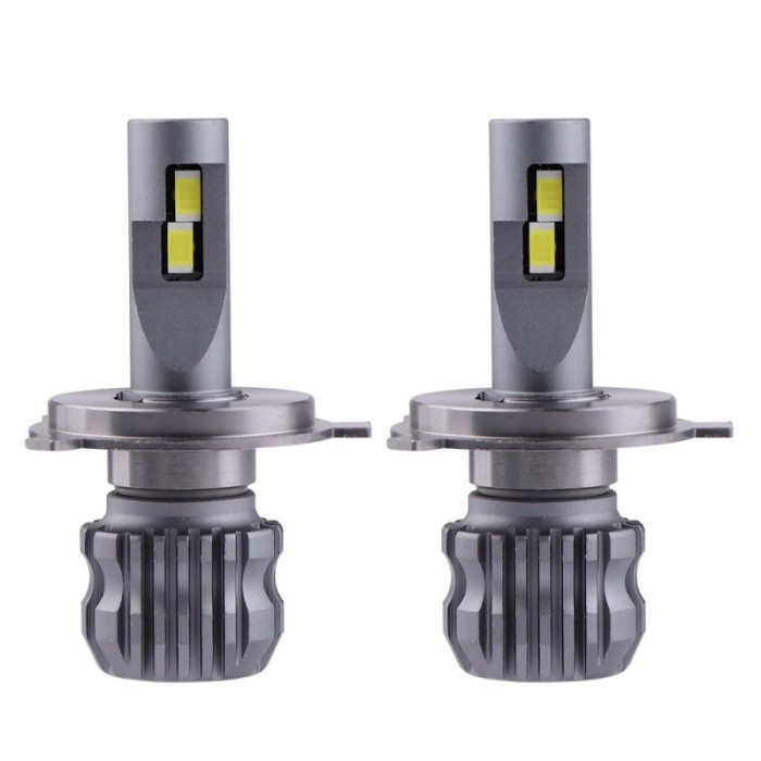Set 2 LED-Uri Auto Techstar&reg; D20, H4, 60W, 8000 Lumeni, 6000K, 12-24V, Unghi Fascicul 360&deg;, CSP 3570, Canbus, Radiator Aluminiu, Racire Cooling Tech,