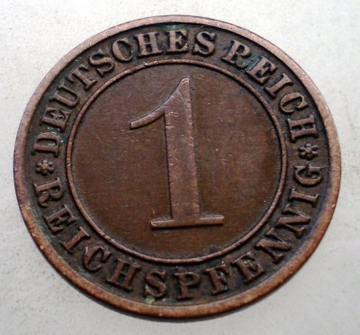 2.700 GERMANIA WEIMAR 1 REICHSPFENNIG 1933 A foto
