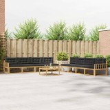 vidaXL Set de canapele de exterior 9 pcs Alb și antracit 3386231