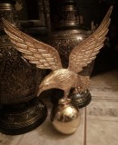 Superb vultur din bronz masiv de dimensiuni mari