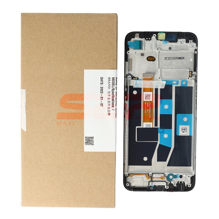 LCD+Touchscreen cu Rama OPPO A16 BLACK Original Service Pack