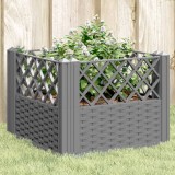 Jardiniera gradina cu tarusi gri deschis, 43,5x43,5x43,5 cm, PP GartenMobel Dekor, vidaXL