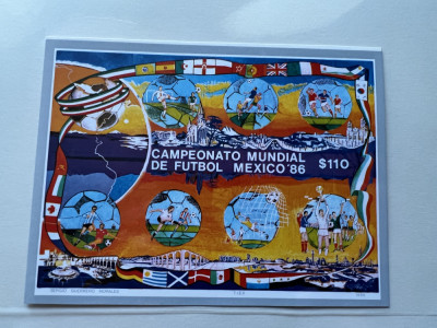 mexic - serie timbre fotbal campionatul mondial 1986 Mexic nestampilate MNH foto