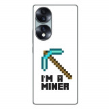 Husa compatibila cu Honor 70 Silicon Gel Tpu Model Minecraft Miner