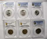 SAMPLES GRADATE PCGS DIFERITE TARI . 6 BUC . SUA, HONG KONG , MACAO .