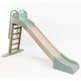 Tobogan Copii MyKids 243cm, Beige Turquoise, Plastic Rezistent UV, 3+, Exterior/Interior